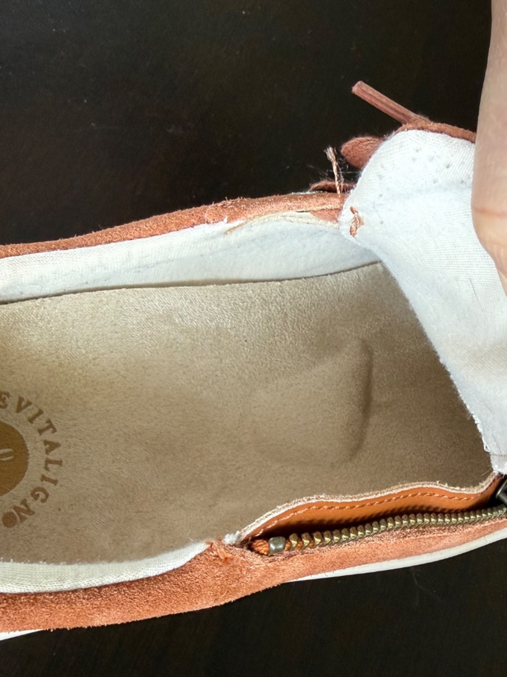 Revitalign orthotic suede brown sneakers size 8 - Picture 13 of 13